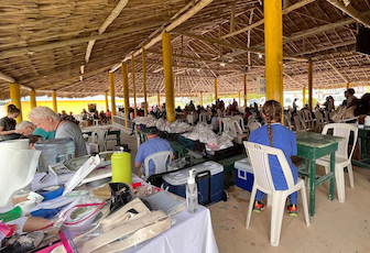 A health clinic in a rural Belizean village