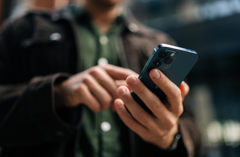 person holding phone