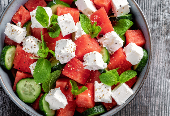 watermelon cucumber salad